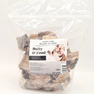 morceaux de poumon bovins séchés 450gr Bully food