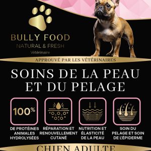 Bully Food (vétérinaire)
Natural & Fresh
soins de la peau et du pelage
10kg